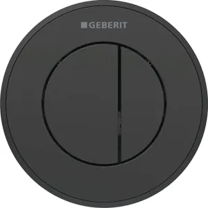 Geberit Splachovacie systémy - Oddialené ovládanie splachovania typ 10, 2-činné, pre nádržku pod omietku 8 cm, čierna 116.056.DW.1