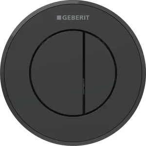 Geberit Splachovacie systémy - Oddialené ovládanie splachovania typ 10, 2-činné, pre nádržku pod omietku 8 cm, easy to clean, matná čierna 116.056.16