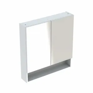 Geberit Selnova Square - Zrkadlová skrinka 850x588x175 mm, 2 dvierka, lesklá biela 501.264.00.1