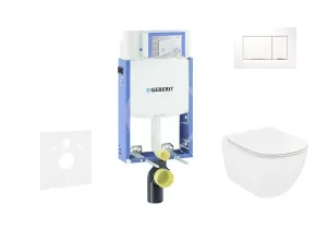 GEBERIT - Kombifix Modul na závesné WC s tlačidlom Sigma30, biela/lesklý chróm + Ideal Standard Tesi - WC a doska 110.302.00.5 NF5