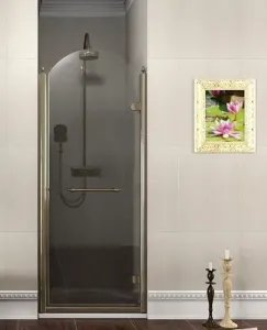 GELCO - ANTIQUE sprchové dvere 900, číre sklo, pravé, bronz GQ1390RC