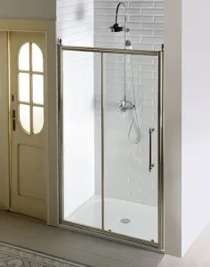 GELCO - ANTIQUE sprchové dvere posuvné 1400mm, číre sklo, bronz GQ4214C
