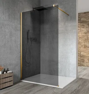 GELCO - VARIO GOLD MATT jednodielna sprchová zástena na inštaláciu k stene, dymové sklo, 900  GX1390-01