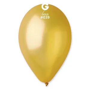 Balóniky metalické 100 ks zlaté - priemer 26 cm