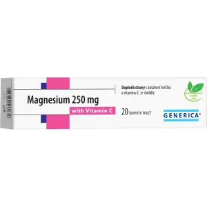 GENERICA Magnesium citrát 250 mg s vitamínom C 20 šumivých tabliet