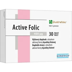 GENERICA Active Folic s obsahom kyseliny listovej 30ks
