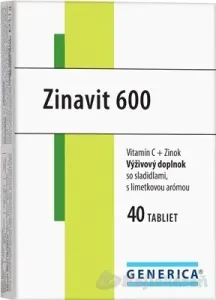 GENERICA Zinavit 600 s limetkovou arómou, 40 ks