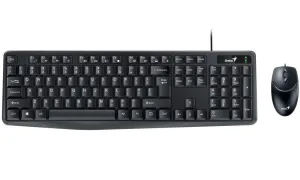 Genius KM-170, sada klávesnice s optickou myšou, CZ/SK, klasická, programovateľné klávesy typ drôtová (USB), čierna, nie
