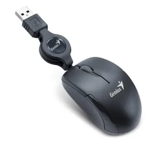 Genius Myš Micro Traveler V2, 1200DPI, optická, 3tl., drátová USB, černá, Micro