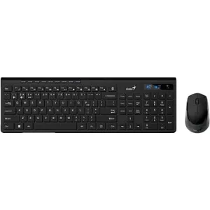 Genius SlimStar 8230, sada klávesnice s bezdrátovou optickou myší, 1x AA, 1x AA, CZ/SK, klasická, Dual-Mode typ bezdrátová, černá,
