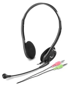 Genius HS-200C, sluchátka s mikrofonem, černá, 2x 3.5 mm jack