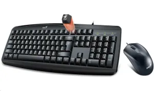 Genius Smart KM-200, sada klávesnice s drôtovou optickou myšou, CZ, klasická, drôtová (USB), čierna