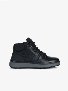 Black Men's Leather Ankle Boots Geox Granito - Men's