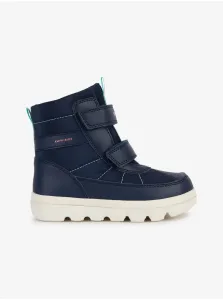 Dark blue boys' ankle snow boots Geox Willaboom - Boys #8445727