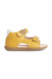 Detské kožené sandále Geox žltá farba