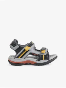 Čierno-šedé chlapčenské sandále Geox Borealis #225968