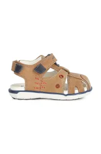Detské semišové sandále Geox hnedá farba #6149978
