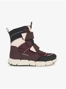 Burgundy Girls' Winter Ankle Boots Geox Flexyper - Girls #7558704