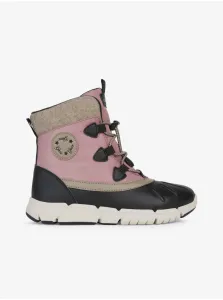 Pink Girls' Ankle Snow Boots Geox Flexyper - Girls #265776