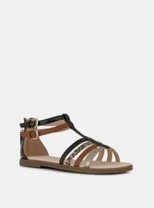 Brown Girls Leather Sandals Geox-Karly - unisex