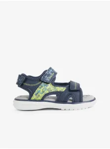 Zeleno-modré chlapčenské vzorované sandále Geox Maratea #665776