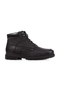 Kožené topánky Geox U ANDALO B pánske, čierna farba, U26DDB 00045 C9999 #8746211