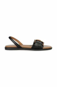 Kožené sandále Geox D NAILEEN dámske, čierna farba, D35SDA 000TU C9999