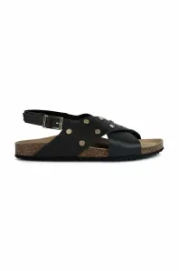 Kožené sandále Geox D BRIONIA I dámske, čierna farba, D35LSI 00043 C9999