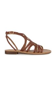 Kožené sandále Geox D SOZY S dámske, hnedá farba, D35LXA 00081 C0013 #7527014