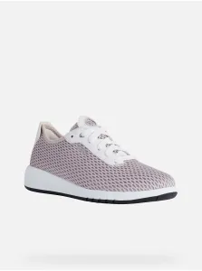 White and Pink Womens Sneakers Geox Aerantis - Women #668280