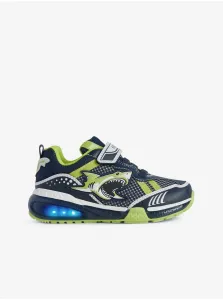 Modro-zelené chlapčenské topánky so svietiacou podrážkou Geox Bayonyc #610647