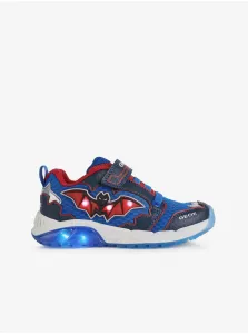 Červeno-modré chlapčenské topánky so svietiacou podrážkou Geox Spaziale #610655