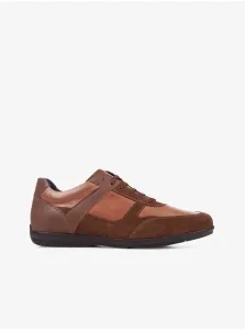 Brown Men's Sneakers with Suede Details Geox - Men's #632206