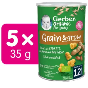 5x GERBER Organic chrumky arašidové 35 g​ #7351527