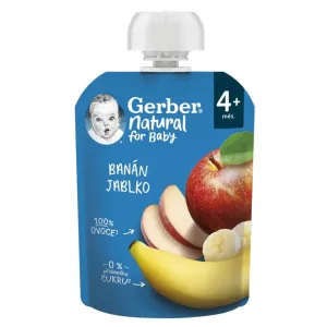 Gerber Natural Kapsička Banán a jablko ovocná desiata (od ukonč. 4. mesiaca) 1x90 g