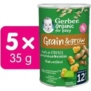 GERBER Organic chrumky arašidové 5× 35 g