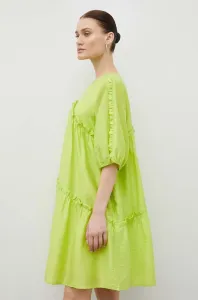Šaty Gestuz zelená farba, mini, áčkový strih