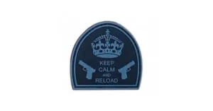 GFC Tactical nášivka Keep Calm and Reload, čierna, 5 x 5cm