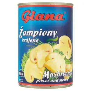 Giana Šampiňóny krájané v mierne slanom náleve 425 ml (400 g) #1554026