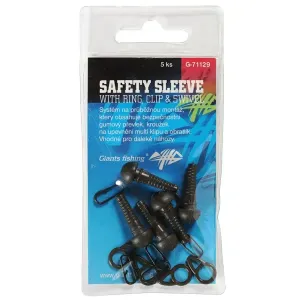 Giants fishing montáž safety sleeve with ring clip a swivel 5 ks