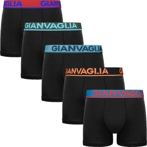 5PACK Men's Boxer Shorts Gianvaglia Black #6153756