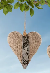 Gilde Textilní dekorace Srdce Trenza, 18 cm