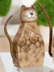 Gilde Dekorace Kočka Forest stojící, 16,5 cm