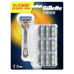 Gillette Fusion5 Proglide holiaci strojček holiaci strojček s jednou hlavicou 1 ks + náhradné hlavice 9 ks pre mužov