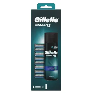 Gillette Náhradná hlavica Gillette Mach3 8 ks + Gél na holenie Extra Comfort (Shave Gel) 200 ml