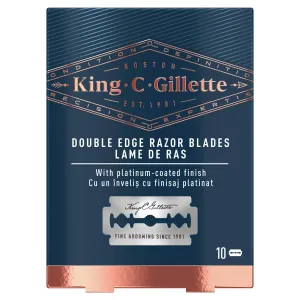 Gillette King C. Double Edge Safety Razor Blades náhradné ostrie náhradné žiletky 10 ks pre mužov