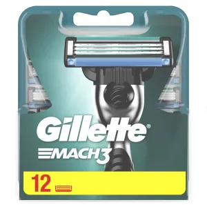 Gillette Mach3 náhradné ostrie náhradné žiletky 12 ks pre mužov