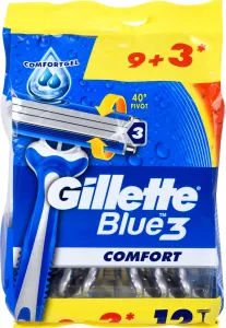 Gillette Blue3 Comfort holiaci strojček jednorazové holiace strojčeky 12 ks pre mužov