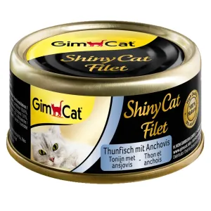 GimCat ShinyCat 6 x 70 g - tuniak a ančovičky
