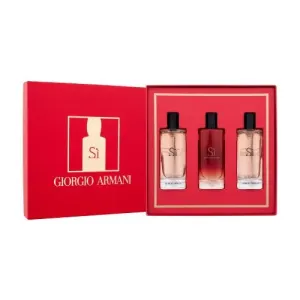 Giorgio Armani Sì Collection darčeková kazeta parfumovaná voda Si 2 x 15 ml + parfumovaná voda Si Passione 15 ml pre ženy
